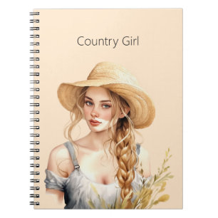 Blonde Country Girl Notebook