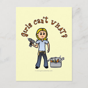 Blonde Do-It-Yourself Diva Postcard