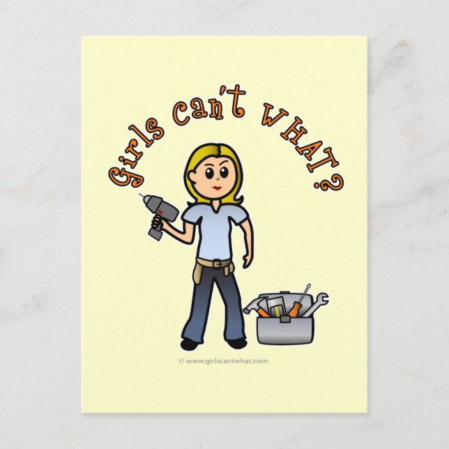 Blonde Do-It-Yourself Diva Postcard (Front)