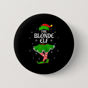 Blonde Elf Christmas Family Girls Women Elf Squad 6 Cm Round Badge