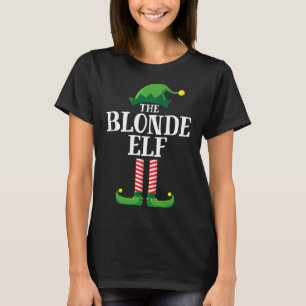Blonde Elf Matching Family Christmas Party Elf T-Shirt