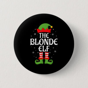 Blonde Elf Xmas Family Matching Elf Squad Christma 6 Cm Round Badge