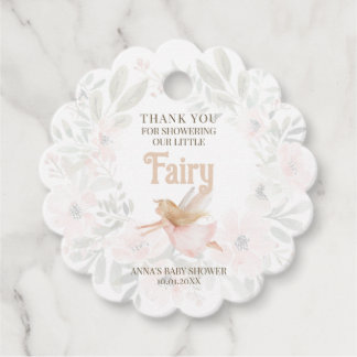 Blonde Fairy Baby Shower Thank You Favour Tags