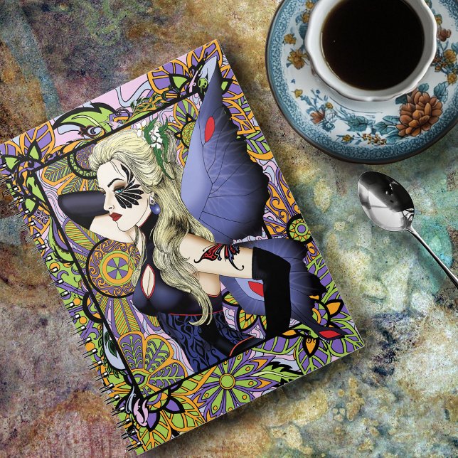Blonde Fairy Floral Purple Notebook (Creator Uploaded)