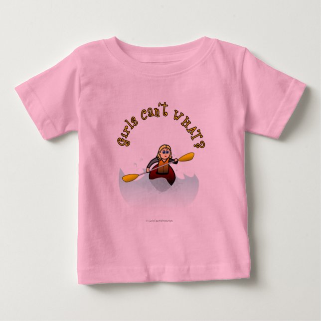 Blonde Female Kayaker Baby T-Shirt (Front)