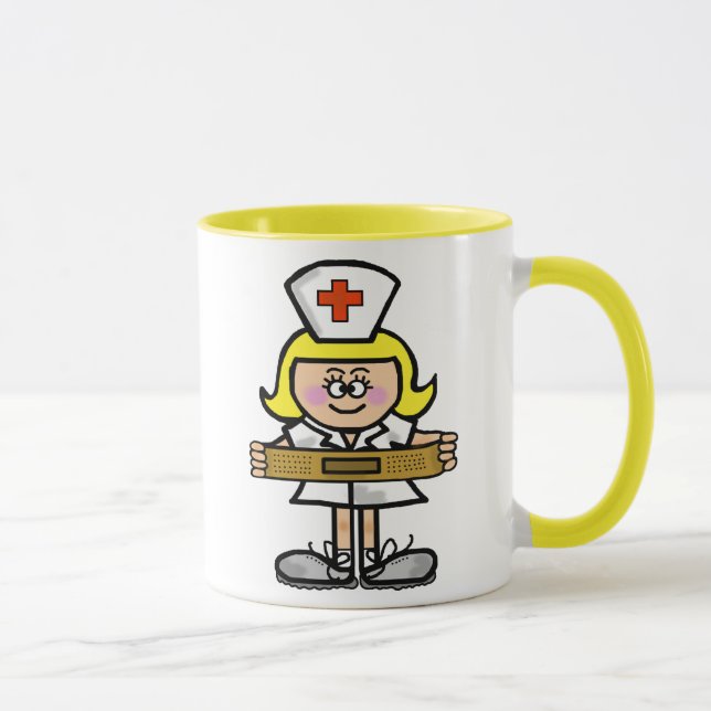 Blonde Female Nurse Mug   Customise It! (Right)