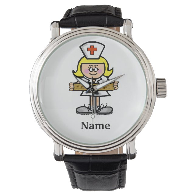 Blonde Female Nurse Watch  Customise It! (Front)