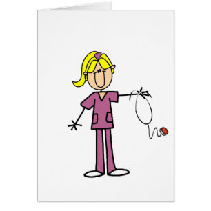 Blonde Female Stick Figure Nurse