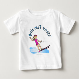 Blonde Female Water Skier Baby T-Shirt