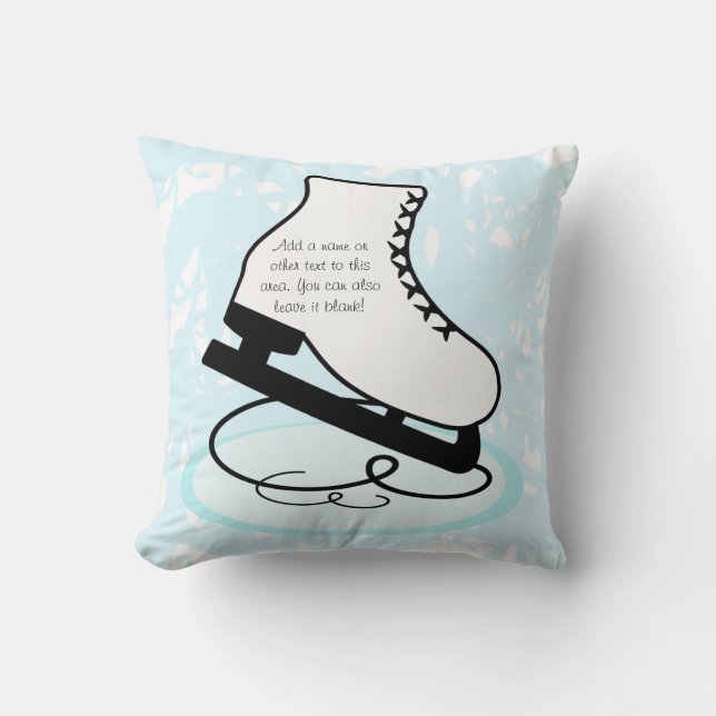 Blonde Figure Skater Pillow (Front)