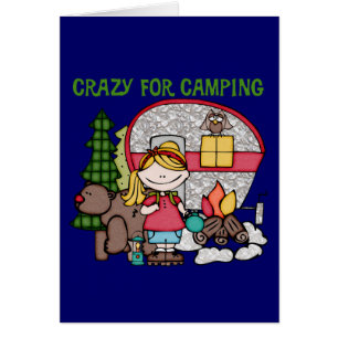 Blonde Girl Crazy For Camping