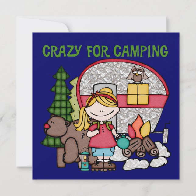Blonde Girl Crazy For Camping (Front)