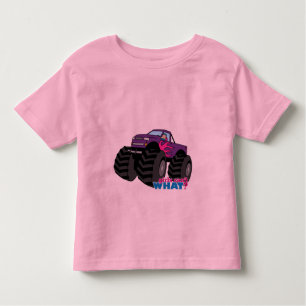 Blonde Girl Driving Purple Monster Truck Toddler T-Shirt