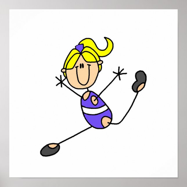 Blonde Girl Gymnast Poster (Front)