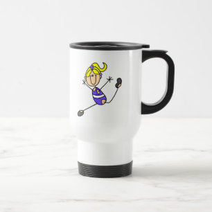 Blonde Girl Gymnast Travel Mug