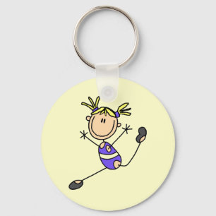 Blonde Girl Gymnast Tshirts and Gifts Key Ring