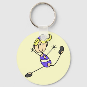 Blonde Girl Gymnastics T-shirts and Gifts Key Ring