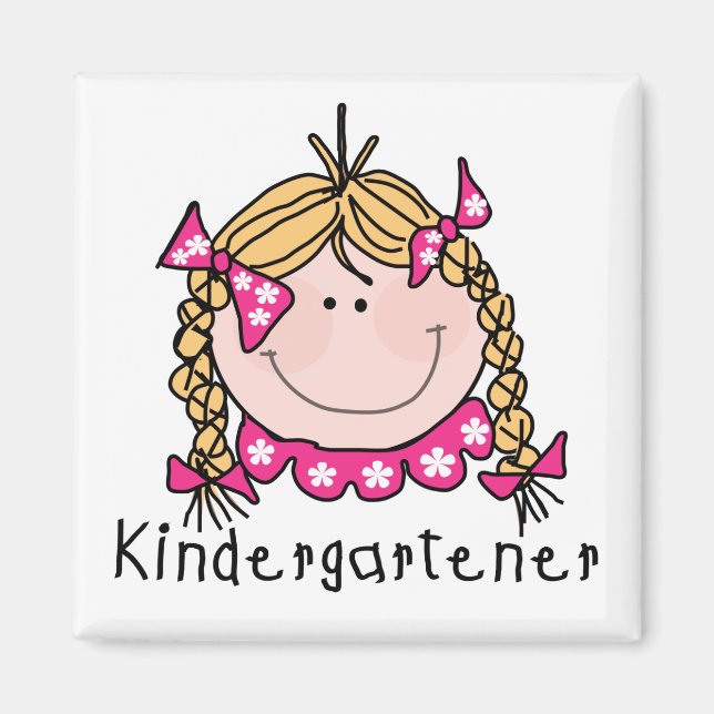 Blonde Girl Kindergartener Tshirts and Gifts Magnet (Front)