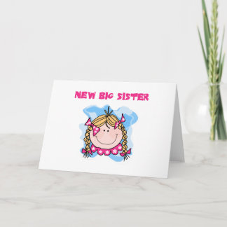 Blonde Girl New Big Sister Card