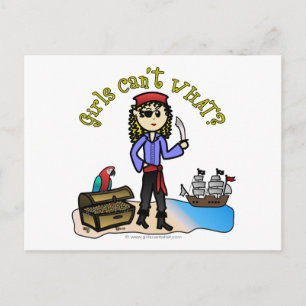 Blonde Girl Pirate Postcard