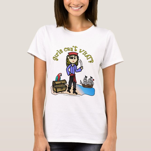 Blonde Girl Pirate T-Shirt (Front)