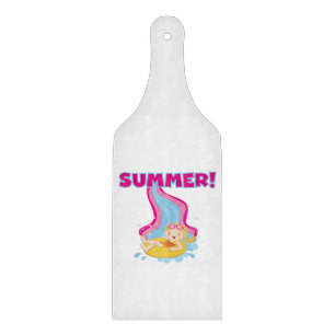 Blonde Girl Summer Cutting Board