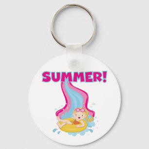 Blonde Girl Summer Key Ring