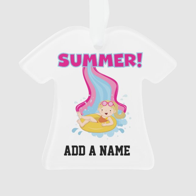 Blonde Girl Summer Ornament (Front)