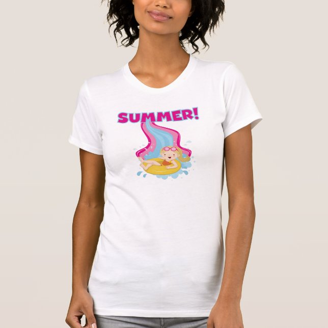 Blonde Girl Summer T-Shirt (Front)