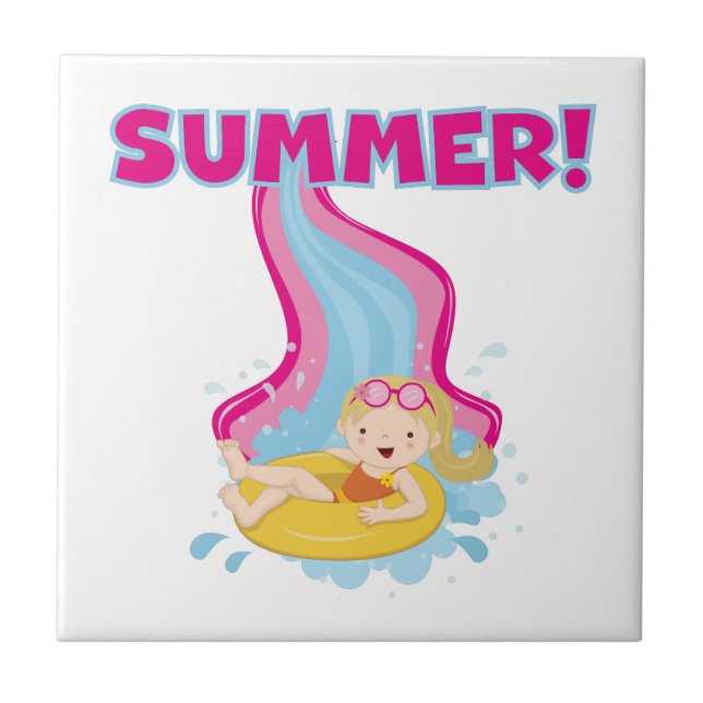 Blonde Girl Summer Tile (Front)