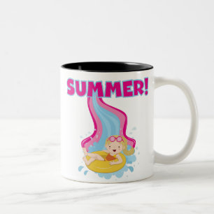 Blonde Girl Summer Two-Tone Coffee Mug