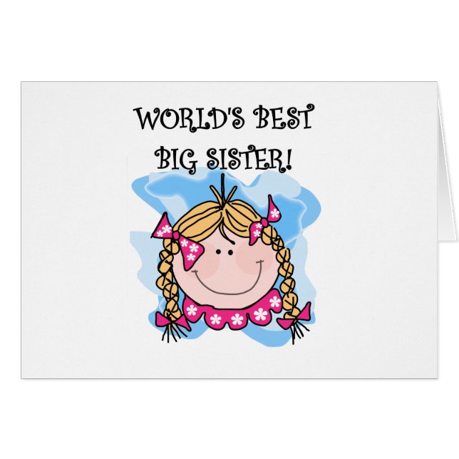 Blonde Girl World's Best Big Sister (Front Horizontal)