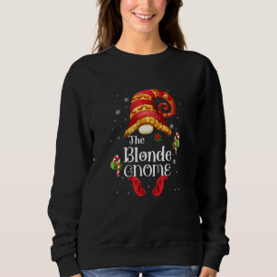 Blonde Gnome Matching Family  Christmas Gnome Pjs Sweatshirt