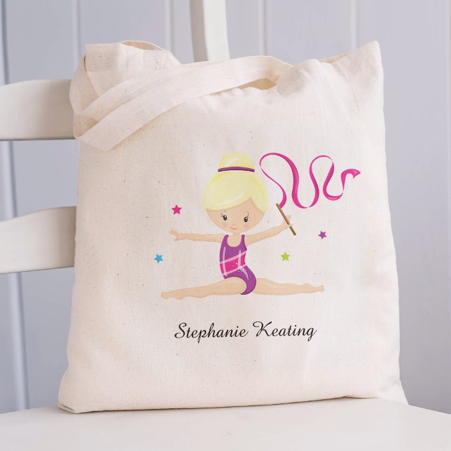 Blonde Gymnast Personalized Tote Bag (Creator Uploaded)