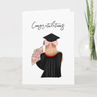 Blonde Hair Coquette Graduate Congratulations