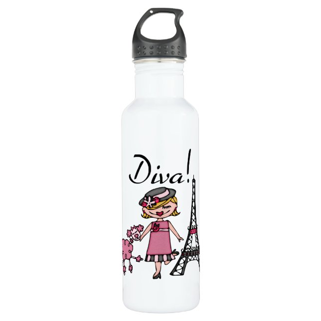 Blonde Hair Diva 710 Ml Water Bottle (Front)