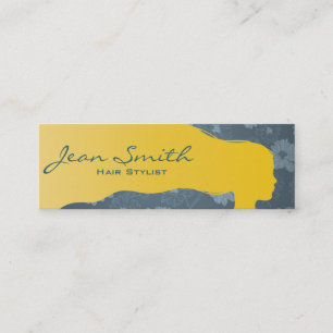 Blonde Hair Girl Hair Stylist Mini Business Card
