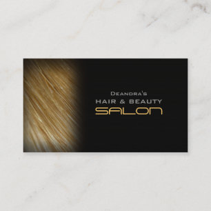 Blonde Hair Gold Salon Appointment Business Card