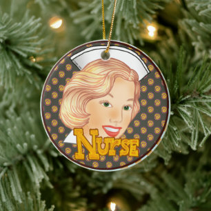 Blonde Hair Nurse  Ornament