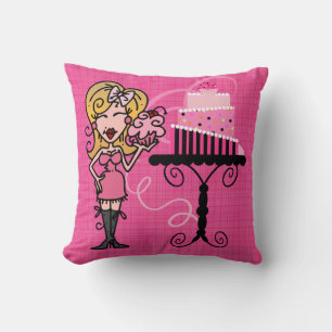 Blonde Haired Baker Pillow