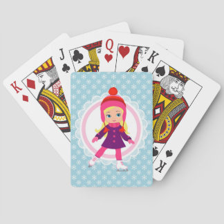 Blonde Ice Skater - Winter Sports Skating Playing Cards