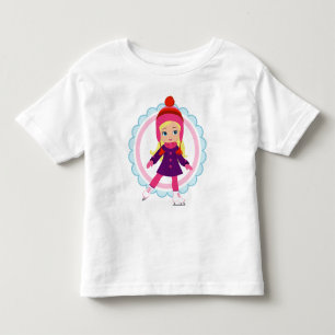 Blonde Ice Skater - Winter Sports Skating Toddler T-Shirt