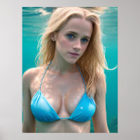 Blonde in a Bikini Underwater Photography