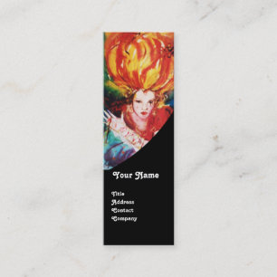 BLONDE IN RED Monogram Beauty ,Makeup, Hair Salon Mini Business Card