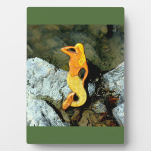 blonde lookout mermaid plaque