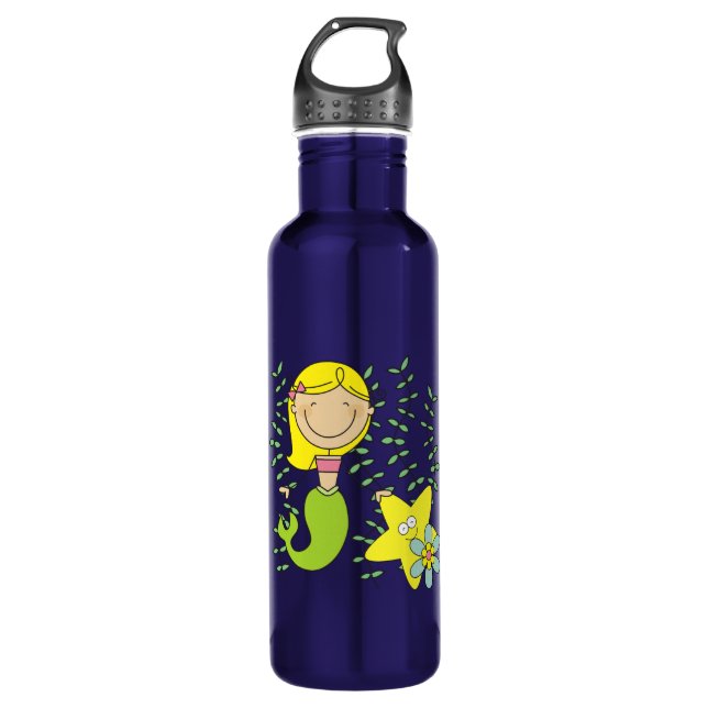 Blonde Mermaid 710 Ml Water Bottle (Front)
