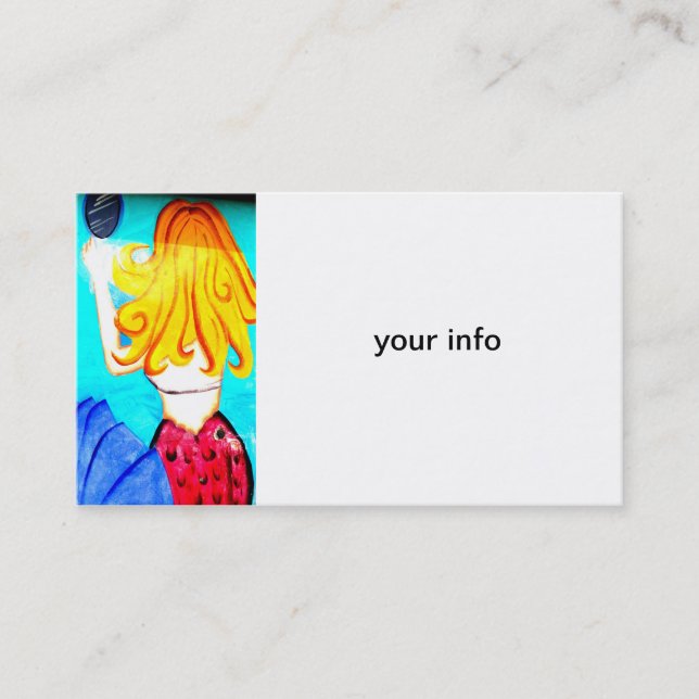 blonde mermaid business card (Front)