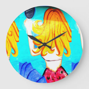 blonde mermaid clock