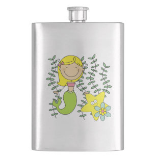 Blonde Mermaid Hip Flask
