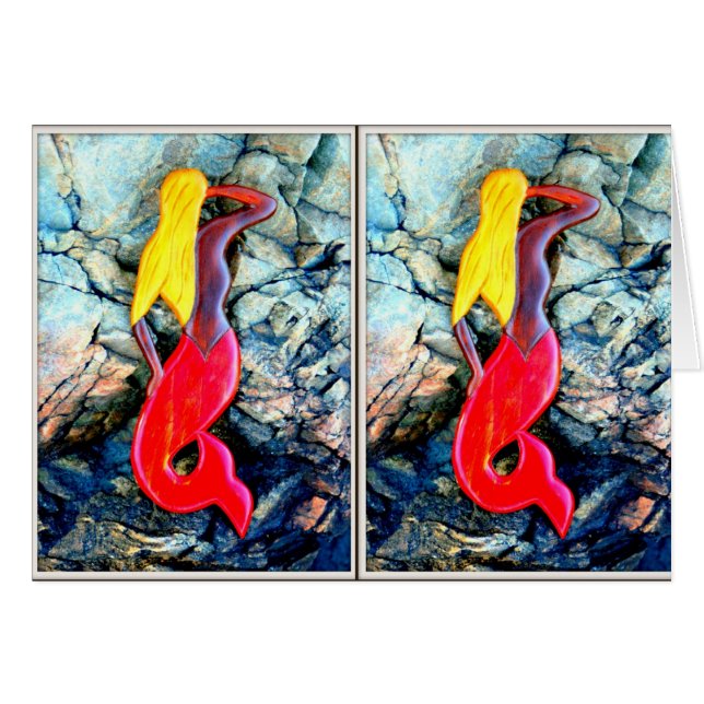 blonde mermaid in red (Front Horizontal)